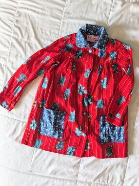 Vintage 1970's Handmade Bindle & Bug Novelty Print Girl's Tent Dress